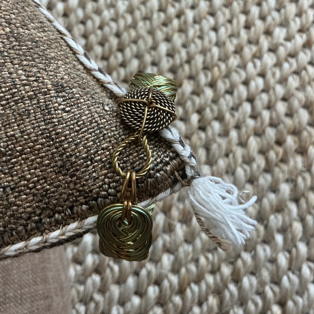 Braided Handmade Metallic Chartreuse & Gold Bracelet